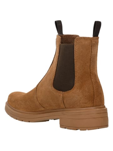 Wojas Leder-Chelsea-Boots in Hellbraun