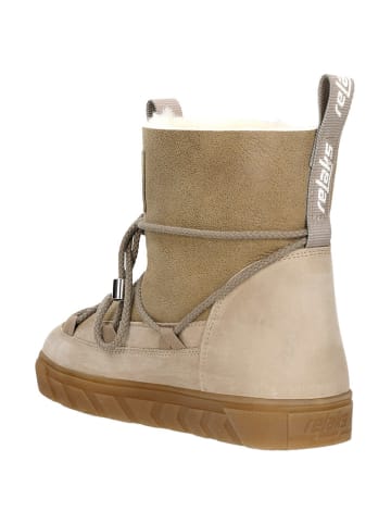 Relaks Leder-Winterstiefel in Beige