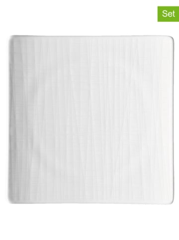 Rosenthal Talerze deserowe (6 szt.) "Mesh" w kolorze białym - 17 x 17 cm