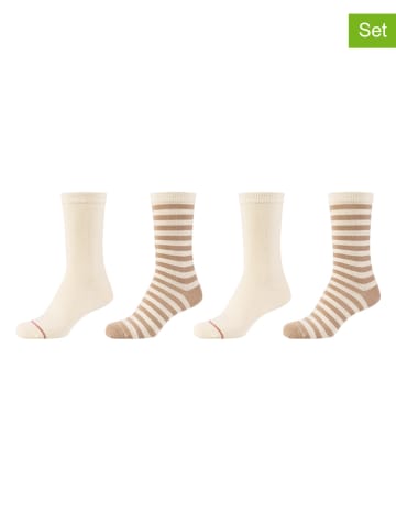 s.Oliver 4er-Set: Socken in Creme/ Camel