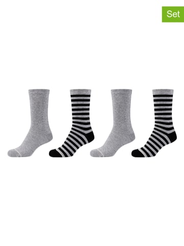 s.Oliver 4er-Set: Socken in Grau/ Schwarz