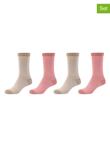 s.Oliver 4-delige set: sokken beige/roze
