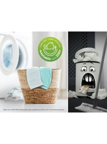 Leifheit 4-delige set: vloerwisser "Clean Twist M Ergo" turquoise