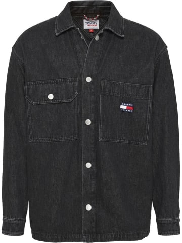 Tommy Hilfiger Dżinsowa kurtka koszulowa w kolorze czarnym