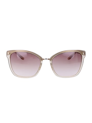 Guess Damskie okulary przeciwsłoneczne w kolorze beżowo-jasnoróżowym