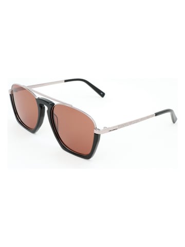 Karl Lagerfeld Herren-Sonnenbrille in Silber/ Schwarz