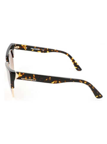 Karl Lagerfeld Damskie okulary przeciwsłoneczne w kolorze złoto-brązowym