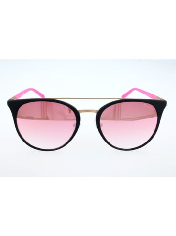 Guess Okulary przeciwsłoneczne unisex w kolorze czarno-różowym