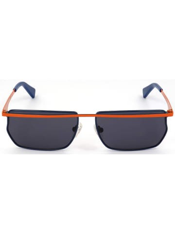 Guess Męskie okulary przeciwsłoneczne w kolorze pomarańczowo-granatowo-czarnym