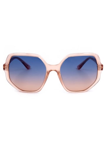 Guess Damskie okulary przeciwsłoneczne w kolorze jasnoróżowo-czarnym