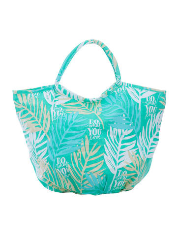 Overbeck and Friends Shopper "Paloma" turquoise - (B)63 x (H)45 x (D)29 cm