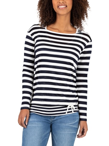 Timezone Pullover in Dunkelblau/ Weiß