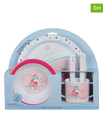 Sterntaler® 5tlg. Kindergeschirr-Set "Emmi" in Weiß/ Rosa