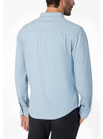 Timezone Koszula dżinsowa - Slim fit - w kolorze błękitnym