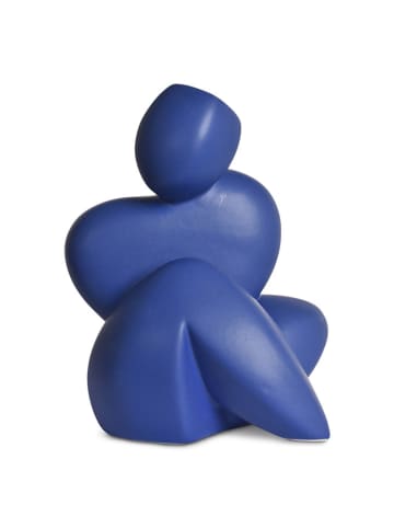Deco Lorrie Figurka dekoracyjna "Assise" w kolorze niebieskim - 12 x 15 x 8 cm