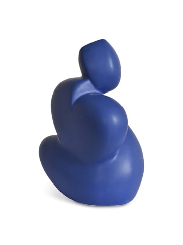 Deco Lorrie Decoratief figuur "Assise" blauw - (B)12 x (H)15 x (D)8 cm