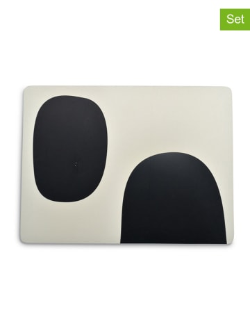 Deco Lorrie Podkładki stołowe (4 szt.) "Découpage" w kolorze kremowo-beżowym
