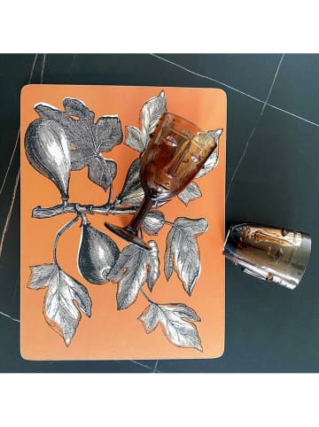 Deco Lorrie 4er-Set: Tischsets "Rigide figue" in Orange