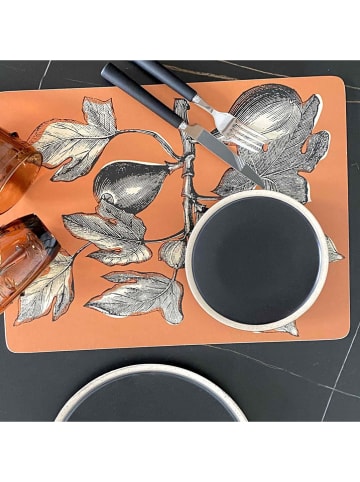 Deco Lorrie 4er-Set: Tischsets "Rigide figue" in Orange
