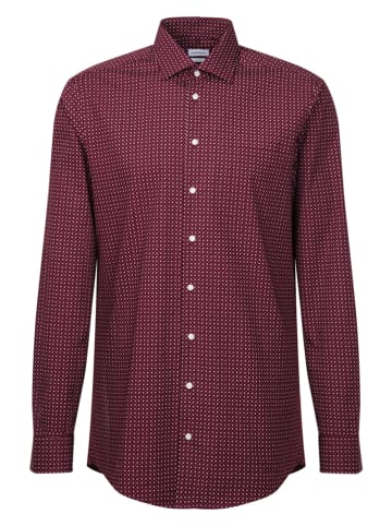 Seidensticker Koszula - Shaped fit - w kolorze bordowym
