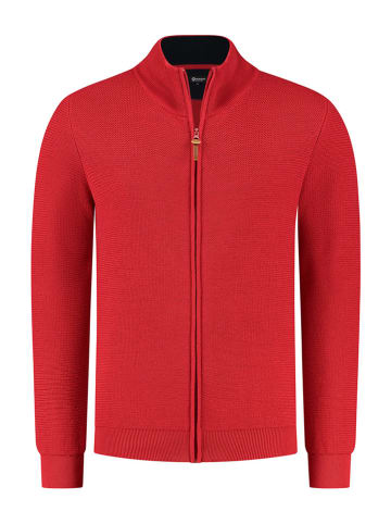 Travelin` Cardigan "Lund" in Rot