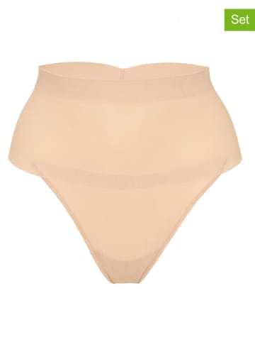 MAIDENFORM Stringi modelujące (2 pary) w kolorze beżowym
