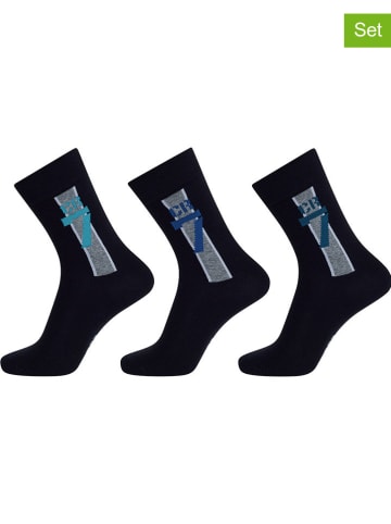 CR7 3-delige set: sokken zwart