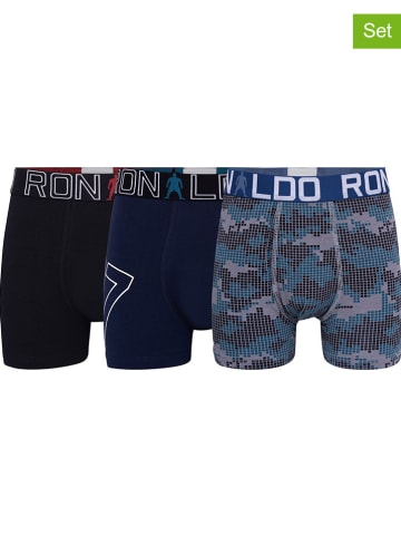 CR7 3er-Set: Boxershorts in Schwarz/ Dunkelblau