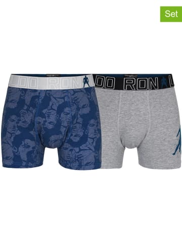 CR7 2-delige set: boxershorts grijs/donkerblauw