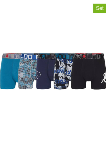 CR7 5-delige set: boxershorts blauw/zwart