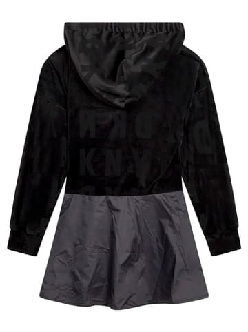 DKNY Sukienka dresowa w kolorze antracytowo-czarnym