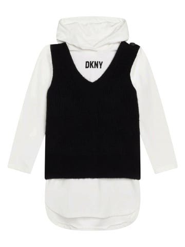 DKNY 2-delige jurk crème/zwart