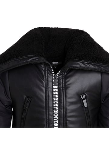 DKNY Doorgestikte jas zwart