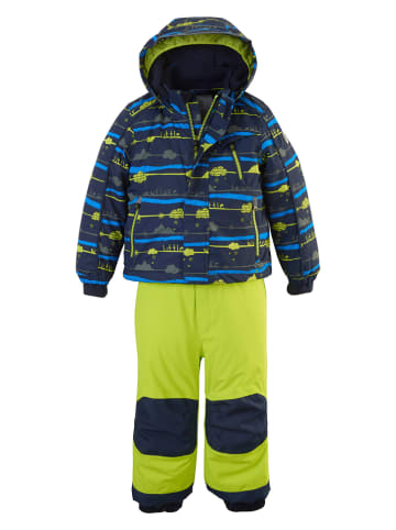 Killtec 2-delige ski-/snowboardoutfit donkerblauw/neongroen