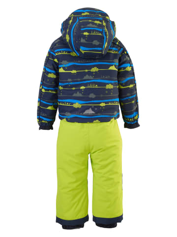 Killtec 2-delige ski-/snowboardoutfit donkerblauw/neongroen