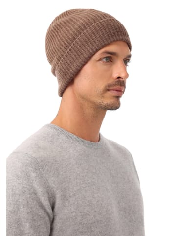Zwillingsherz Kaszmirowa czapka w kolorze jasnobrązowym