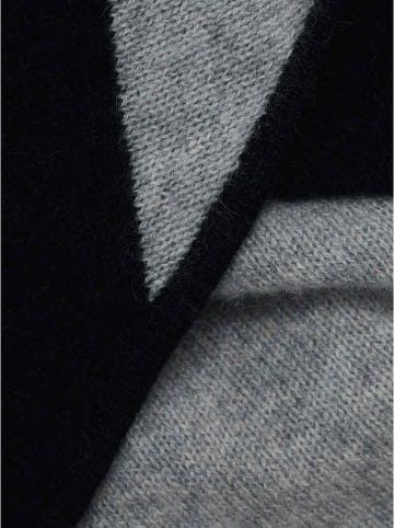 Zwillingsherz Kasjmieren driehoekige sjaal grijs/donkerblauw