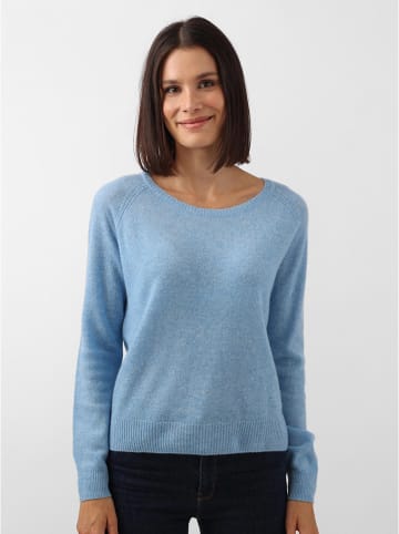 Zwillingsherz Kaszmirowy sweter w kolorze błękitnym