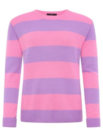 Zwillingsherz Kaszmirowy sweter w kolorze jasnoróżowo-fioletowym