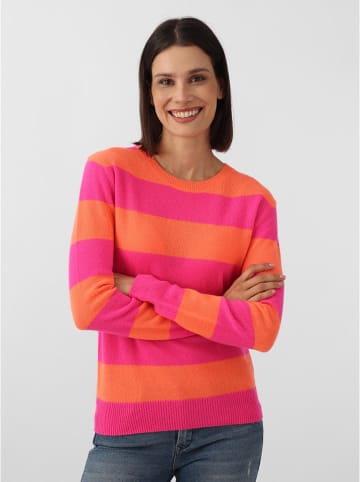 Zwillingsherz Kaszmirowy sweter w kolorze różowo-pomarańczowym