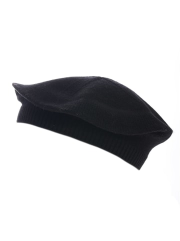 Zwillingsherz Kaszmirowy beret w kolorze czarnym