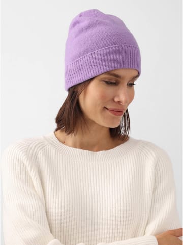 Zwillingsherz Kaszmirowa czapka w kolorze fioletowym