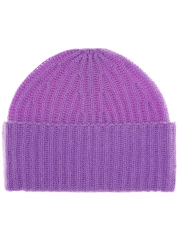 Zwillingsherz Kaszmirowa czapka-beanie w kolorze fioletowym