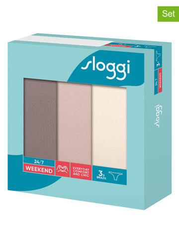 Sloggi Figi (6 par) w kolorze kremowym, beżowym i szarobrązowym