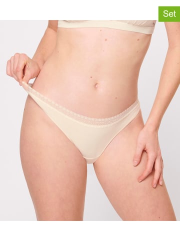 Sloggi 2er-Set: Slips in Creme/ Braun