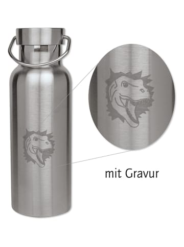 Lutz Mauder Trinkflasche "T-Rex" in Silber - 500 ml