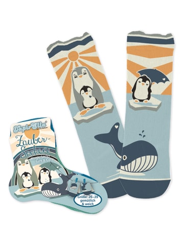 Lutz Mauder Zaubersocken "Pinguin" in Blau