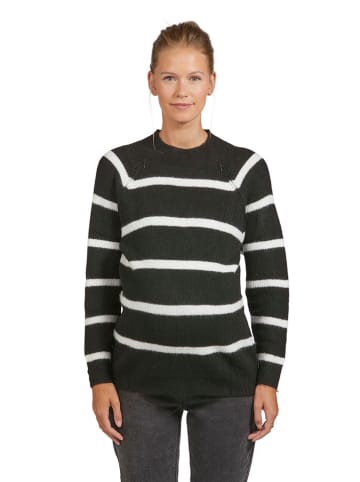 vertbaudet Sweter w kolorze antracytowo-białym