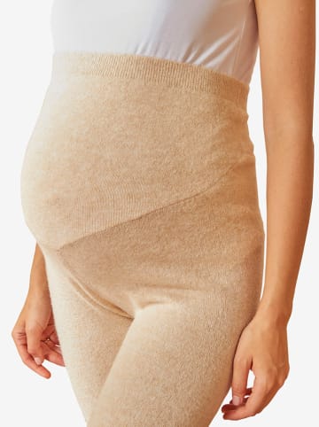 vertbaudet Spodnie ciążowe w kolorze beżowym