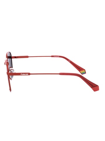 Polaroid Okulary przeciwsłoneczne unisex w kolorze czerwono-czarnym